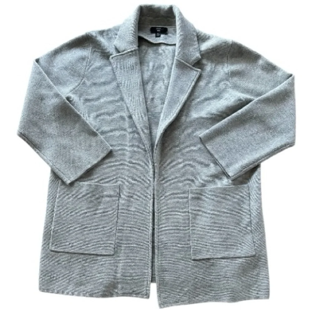 J. Crew Sophie open-front sweater-blazer • Size Medium • Dove Gray